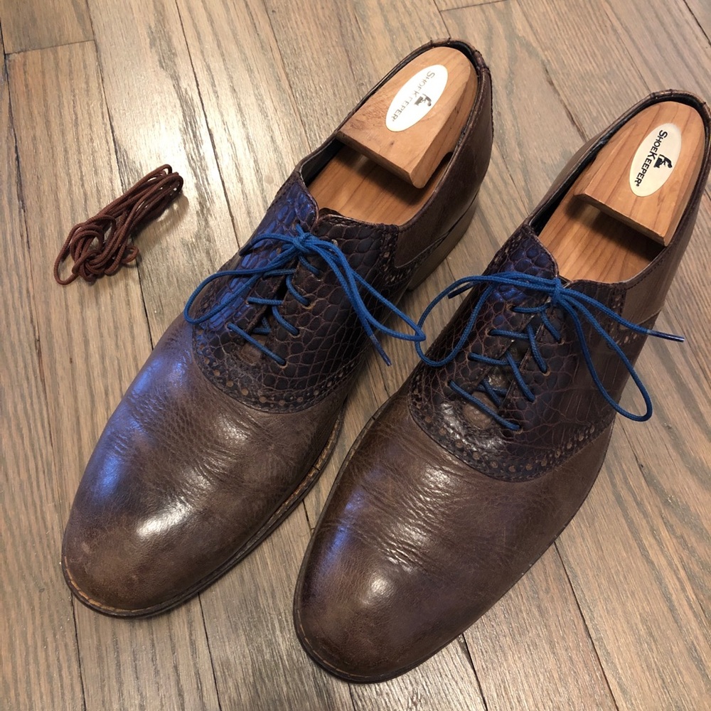 Cole Haan Men’s Brown Leather Dress Shoes Oxfords